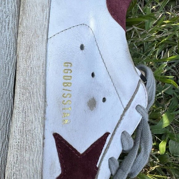 Golden Goose GGDB SUPERSTAR Sneakers White EU39 Logo Leather Lame Men From Japan - Picture 9 of 9
